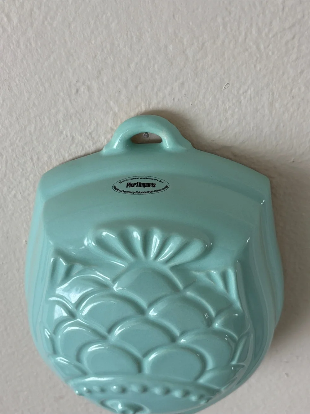 Pier 1 Seafoam Green Fish Mold Wall Hanging